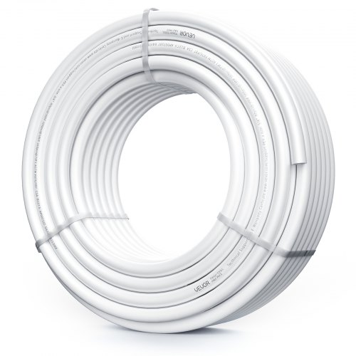 VEVOR PEX Pipe 3/4 Inch, 100 Feet Length PEX-A Flexible Pipe Tubing for Potable Water, Pex Water Lines for Hot/Cold Water & Easily Restore, Plumbing Applications with Free Cutter,White