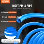 VEVOR PEX Pipe 3/4 Inch, 100 Feet Length PEX-A Flexible Pipe Tubing for Potable Water, Pex Water Lines for Hot/Cold Water & Easily Restore, Plumbing Applications with Free Cutter,Blue