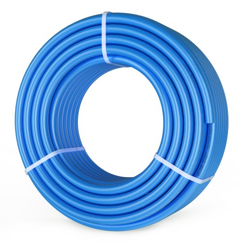 VEVOR PEX Pipe 3/4 Inch, 100 Feet Length PEX-B Flexible Pipe Tubing for Potable Water, Pex Water Lines for Hot/Cold Water & Easily Restore, Plumbing Applications with Free Cutter & Clamps ,Blue