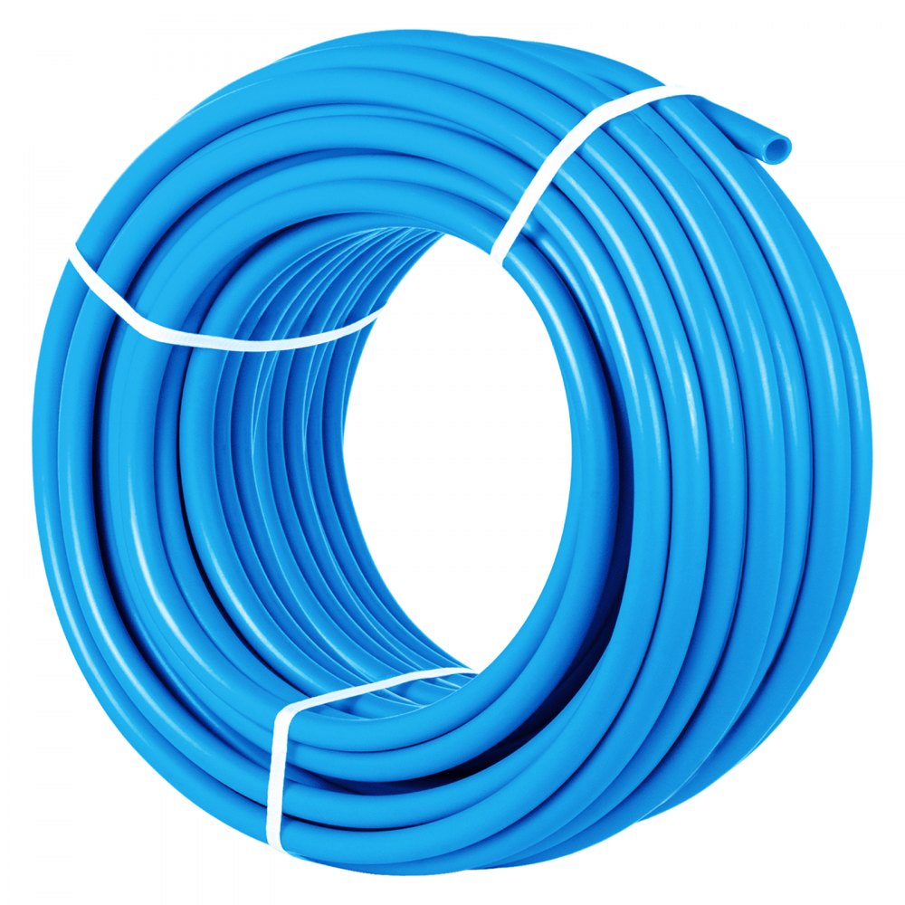 VEVOR Pex Tubing, 1\" Pex Pipe 300ft Flexible Pex Hose Non Oxygen Barrier Pex Tube Coil 80-160psi Pex Water Line Blue Pex Piping for Hot & Cold Water Plumbing Open Loop Radiant Floor Heating System