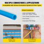 VEVOR Pex Tubing, 1\" Pex Pipe 300ft Flexible Pex Hose Non Oxygen Barrier Pex Tube Coil 80-160psi Pex Water Line Blue Pex Piping for Hot & Cold Water Plumbing Open Loop Radiant Floor Heating System