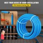 VEVOR Pex Tubing, 1" Pex Pipe 300ft Flexible Pex Hose Non Oxygen Barrier Pex Tube Coil 80-160psi Pex Water Line Blue Pex Piping for Hot & Cold Water Plumbing Open Loop Radiant Floor Heating System