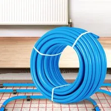VEVOR Pex Tubing, 1" Pex Pipe 300ft Flexible Pex Hose Non Oxygen Barrier Pex Tube Coil 80-160psi Pex Water Line Blue Pex Piping for Hot & Cold Water Plumbing Open Loop Radiant Floor Heating System