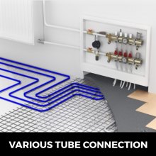 VEVOR 3/4" PEX Tubing 300Ft Non-Barrier PEX Pipe Blue Pex-b Tube Coil for Hot and Cold Water Plumbing Open Loop Radiant Floor Heating System PEX Tubing (3/4" Non-Barrier, 300Ft/Blue)