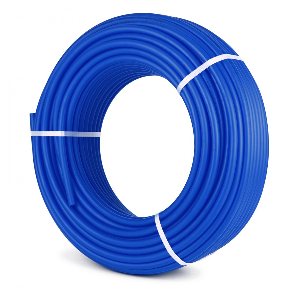 VEVOR 3/4" PEX Tubing 500Ft Non-Barrier PEX Pipe Blue Pex-b Tube Coil for Hot and Cold Water Plumbing Open Loop Radiant Floor Heating System PEX Tubing (3/4" Non-Barrier, 500Ft/Blue)