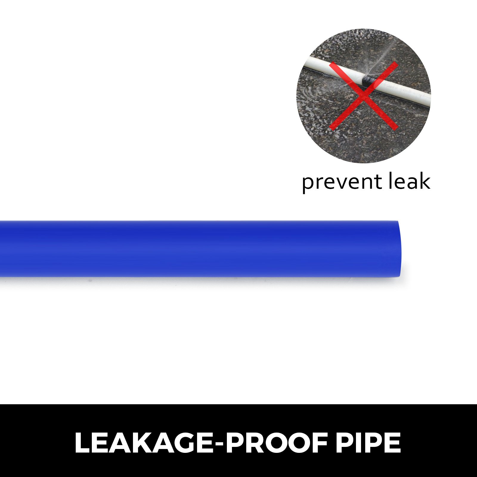 VEVOR 3/4" PEX Tubing 500Ft Non-Barrier PEX Pipe Blue Pex-b Tube Coil for Hot and Cold Water Plumbing Open Loop Radiant Floor Heating System PEX Tubing (3/4" Non-Barrier, 500Ft/Blue)