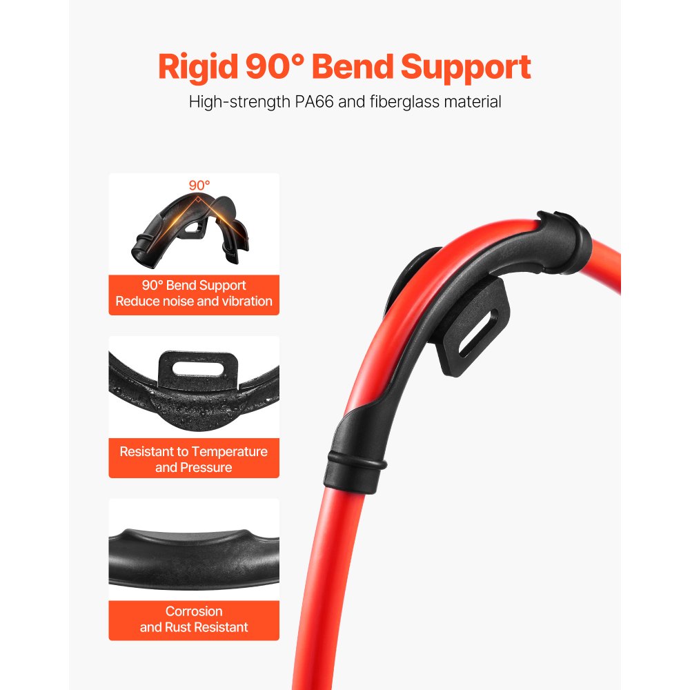 VEVOR PEX Tubing Bend Support, 20 Packs 90-Degree Elbow Bend Support Compatible with 1/2-inch PEX Pipes, Corrosion & Rust Resistant Pex Clamps Pipe Holder with Nail Tab