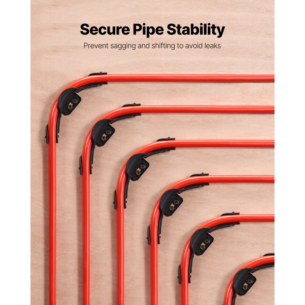 VEVOR PEX Tubing Bend Support, 20 Packs 90-Degree Elbow Bend Support Compatible with 1/2-inch PEX Pipes, Corrosion & Rust Resistant Pex Clamps Pipe Holder with Nail Tab