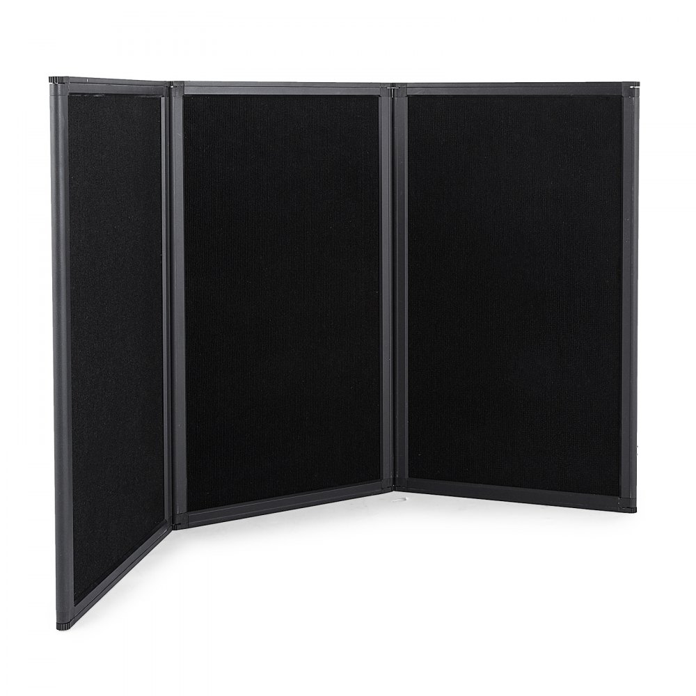 3 Panel Table Top Display - Tri-fold Presentation Board In Matte Black