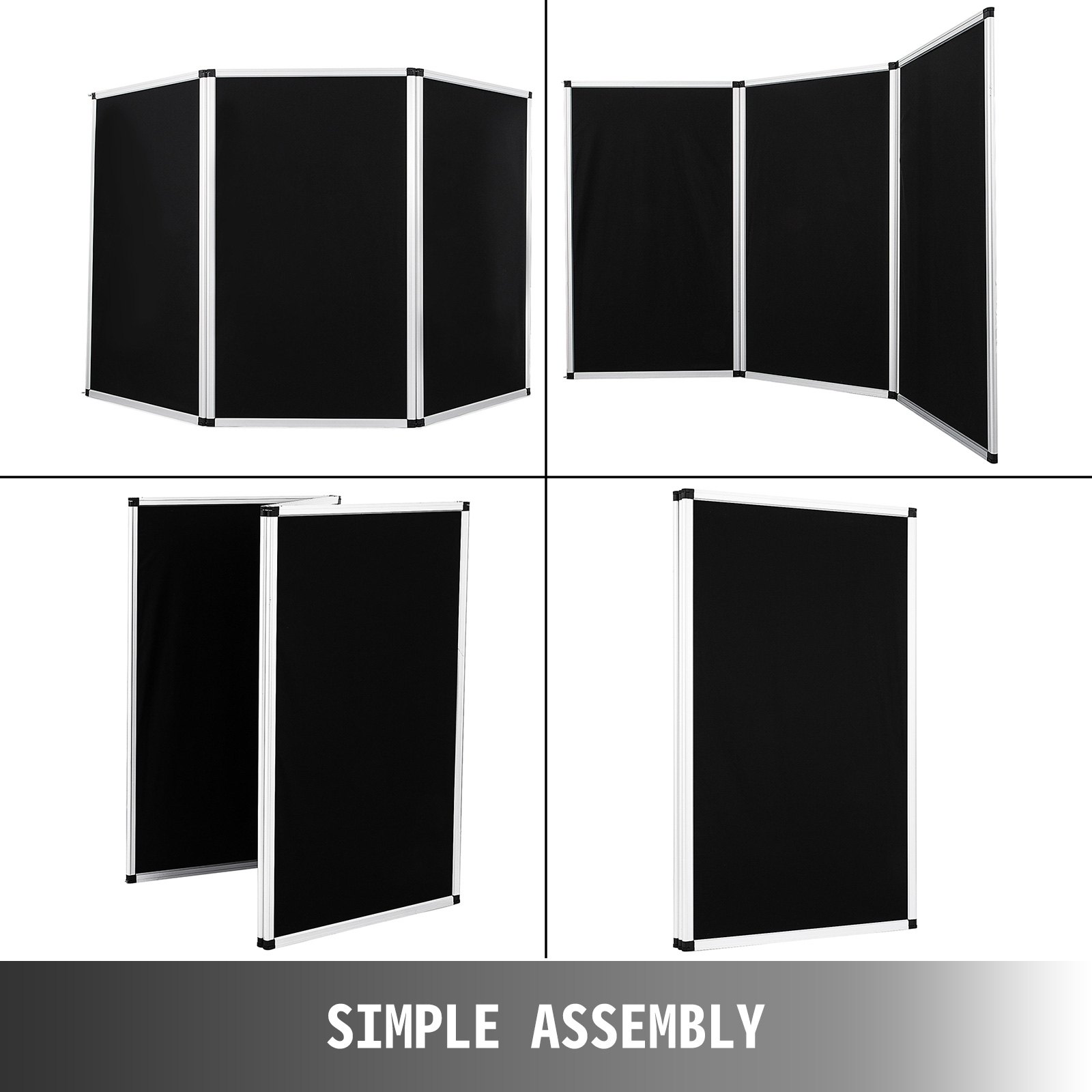 180*90cm 3 Panel Tabletop Display Presentation Board Tri-Fold Fabric Stand