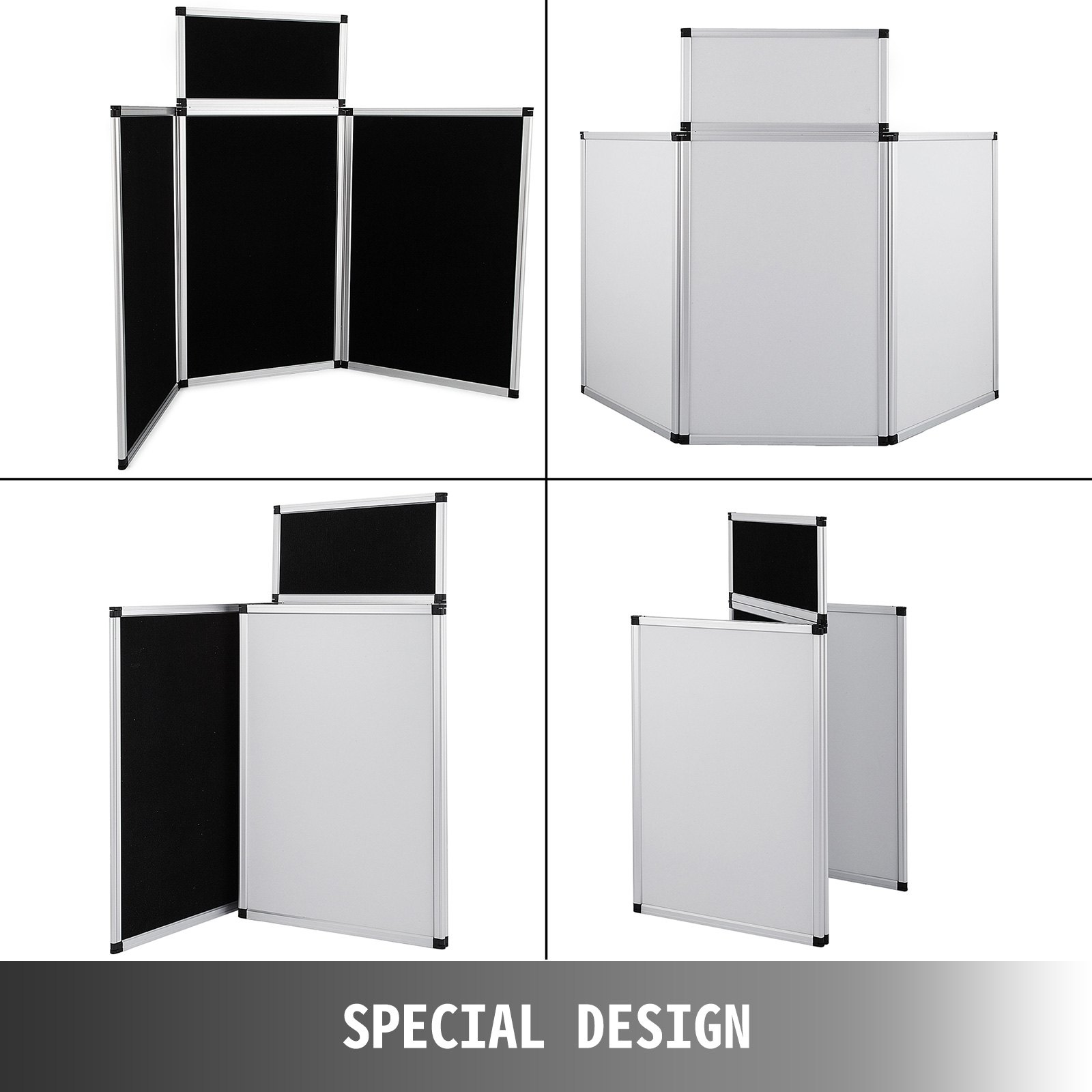 3+1 Panels Room Divider Screen Aluminum Natural Fold Stand Exhibit Event Facade