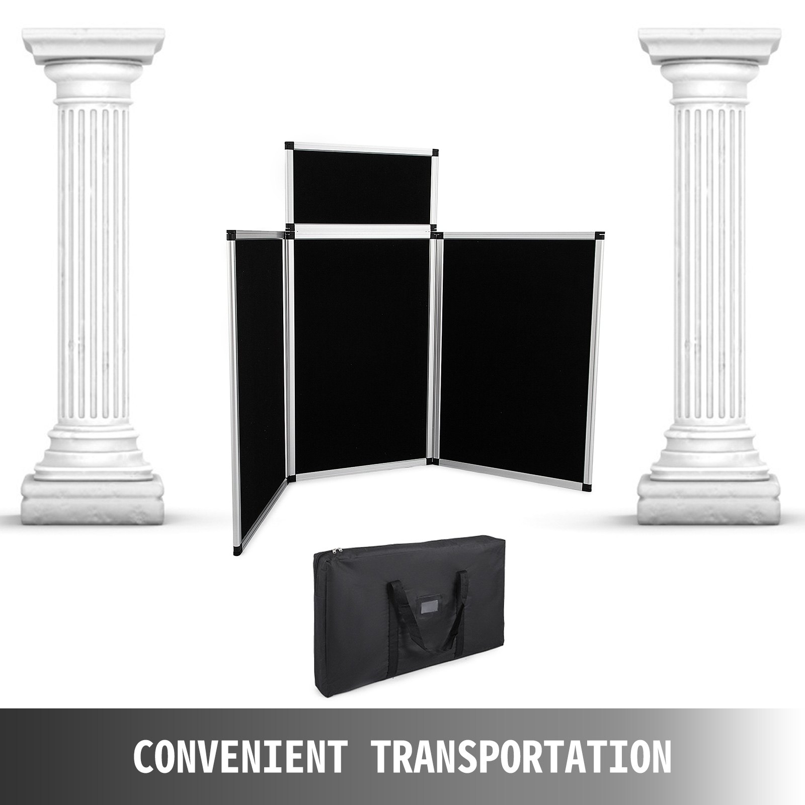 3+1 Panels Room Divider Screen Aluminum Natural Fold Stand Exhibit Event Facade