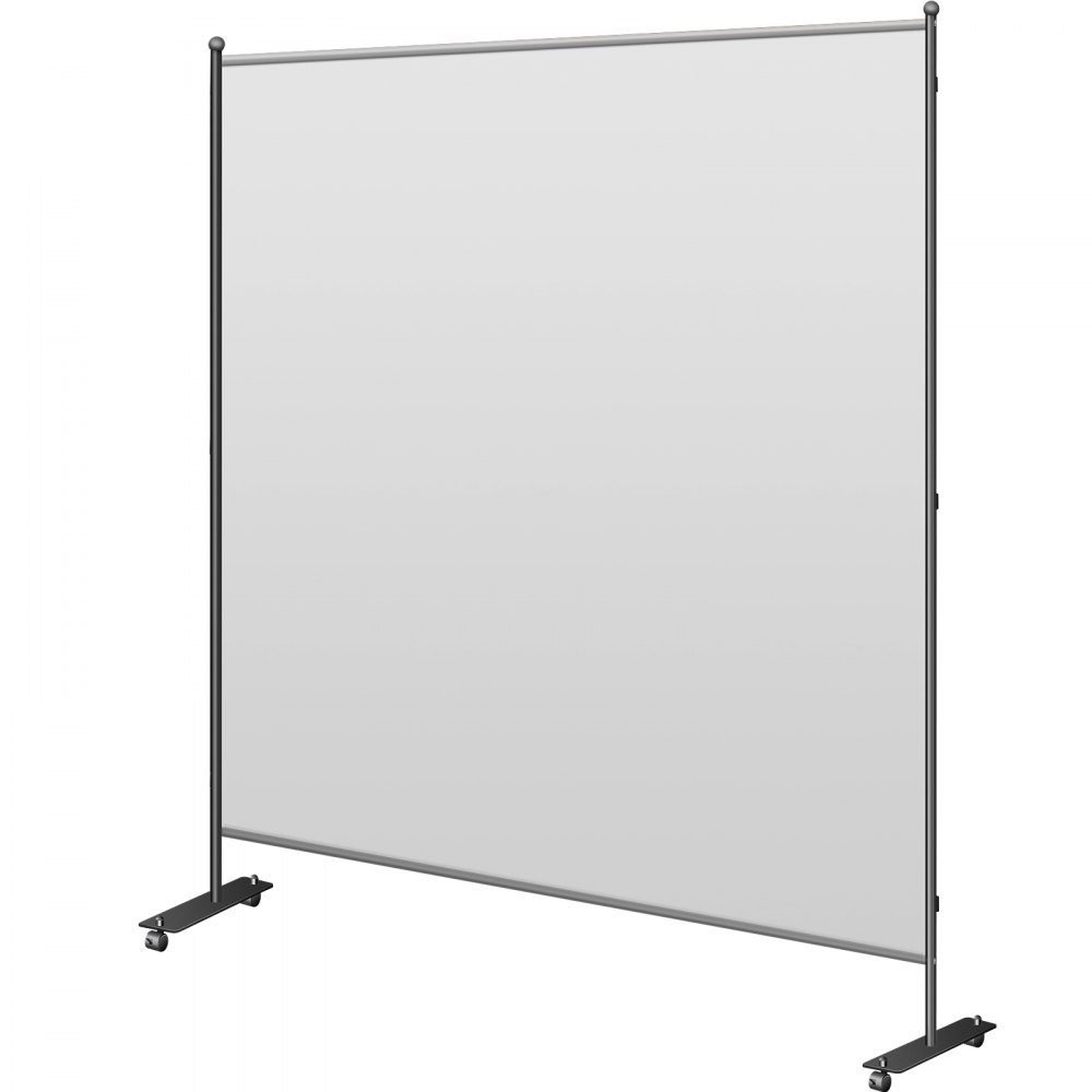 VEVOR Panel Room Divider 181 x 183 cm Grey Moving Flexible Foldable Screen Divider Aluminum Waterproof Non Transparent for Bedroom, Offices, Conference Rooms