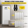 VEVOR Office Partition 89" W x 14" D x 72.8" H Room Divider 3-Panel Office Divider Folding Portable Office Walls with Non-See-Through Fabric Room Partition Light Gray for Room Office Restaurant