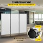 VEVOR Office Partition 89" W x 14" D x 72.8" H Room Divider 3-Panel Office Divider Folding Portable Office Walls with Non-See-Through Fabric Room Partition Light Gray for Room Office Restaurant