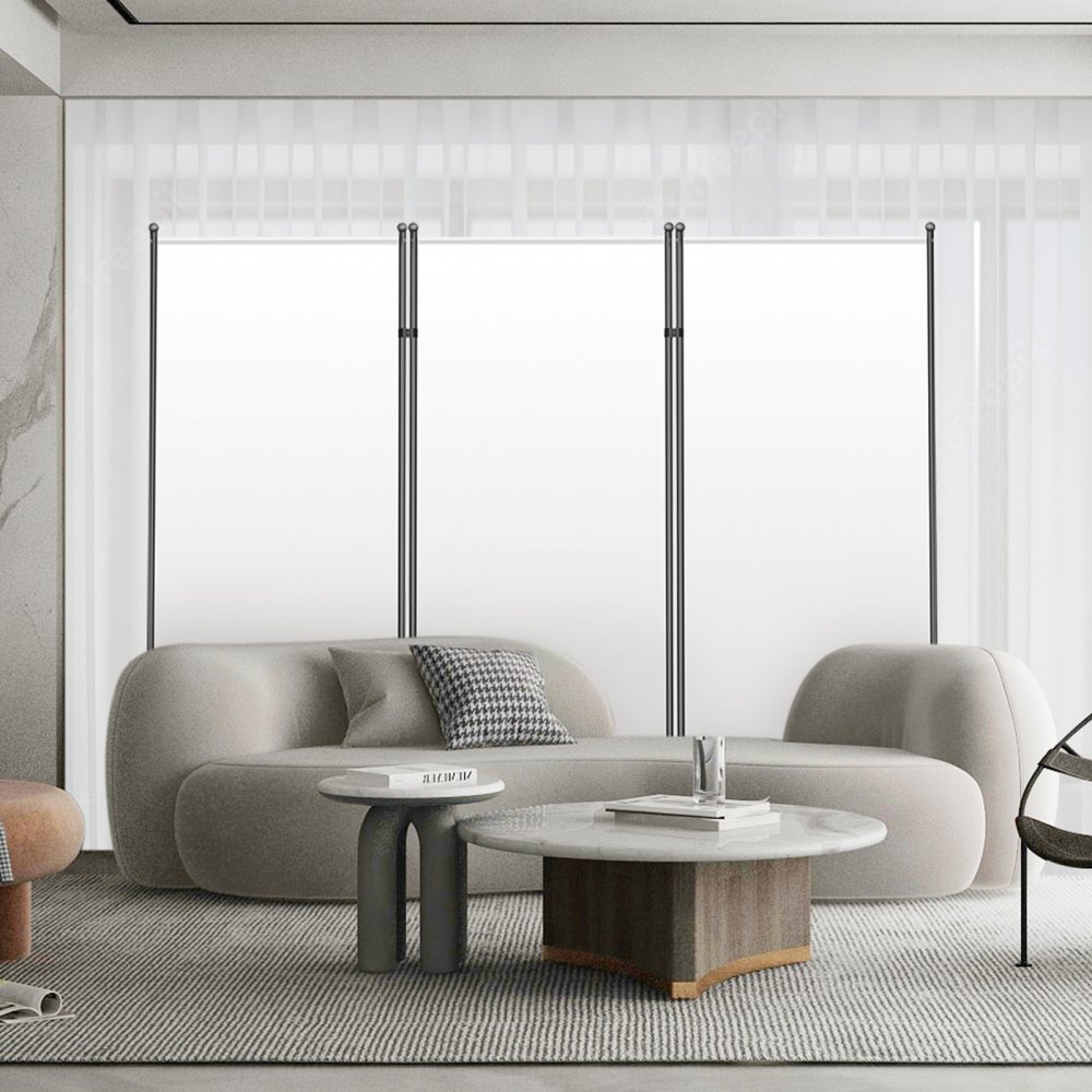 VEVOR Office Partition 89" W x 14" D x 73" H Room Divider Wall 3-Panel Office Divider Folding Portable Office Walls Divider with Non-See-Through Fabric Room Partition White for Room Office Restaurant