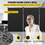 VEVOR Office Partition 89" W x 14" D x 73" H Room Divider Wall 3-Panel Office Divider Folding Portable Office Walls Divider with Non-See-Through Fabric Room Partition Black for Room Office Restaurant