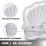 VEVOR Seashell Inflatable Float, Water Inflatable Floating Cushion,Giant Raft Mattress with White Pearl and Electric Air Pump, Used for Water Entertainment (Swimming Pool ,Beach, Lake )
