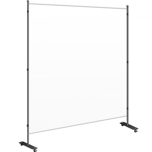 VEVOR Partición de oficina de 71 pulgadas de ancho x 14 pulgadas de profundidad x 72 pulgadas de alto, divisor de pared con tela más gruesa no transparente, divisor de oficina, base de acero, divisor de paredes de oficina portátil, color crema, partición de habitación para habitación, oficina, restaurante