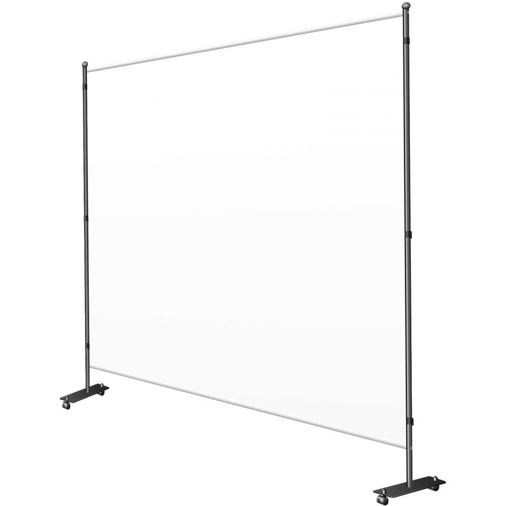 VEVOR Partición de oficina de 71 pulgadas de ancho x 14 pulgadas de profundidad x 72 pulgadas de alto, divisor de pared con tela más gruesa no transparente, divisor de oficina, base de acero, divisor de paredes de oficina portátil, color crema, partición de habitación para habitación, oficina, restaurante