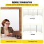 VEVOR Office Partition 71\" W x 14\" D x 71" H （71*71 inchi ）Room Divider Wall w/Thicker Non-See-Through Fabric Office Divider Steel Base Portable Office Walls Divider Cream Room Partition for Room Office Restaura