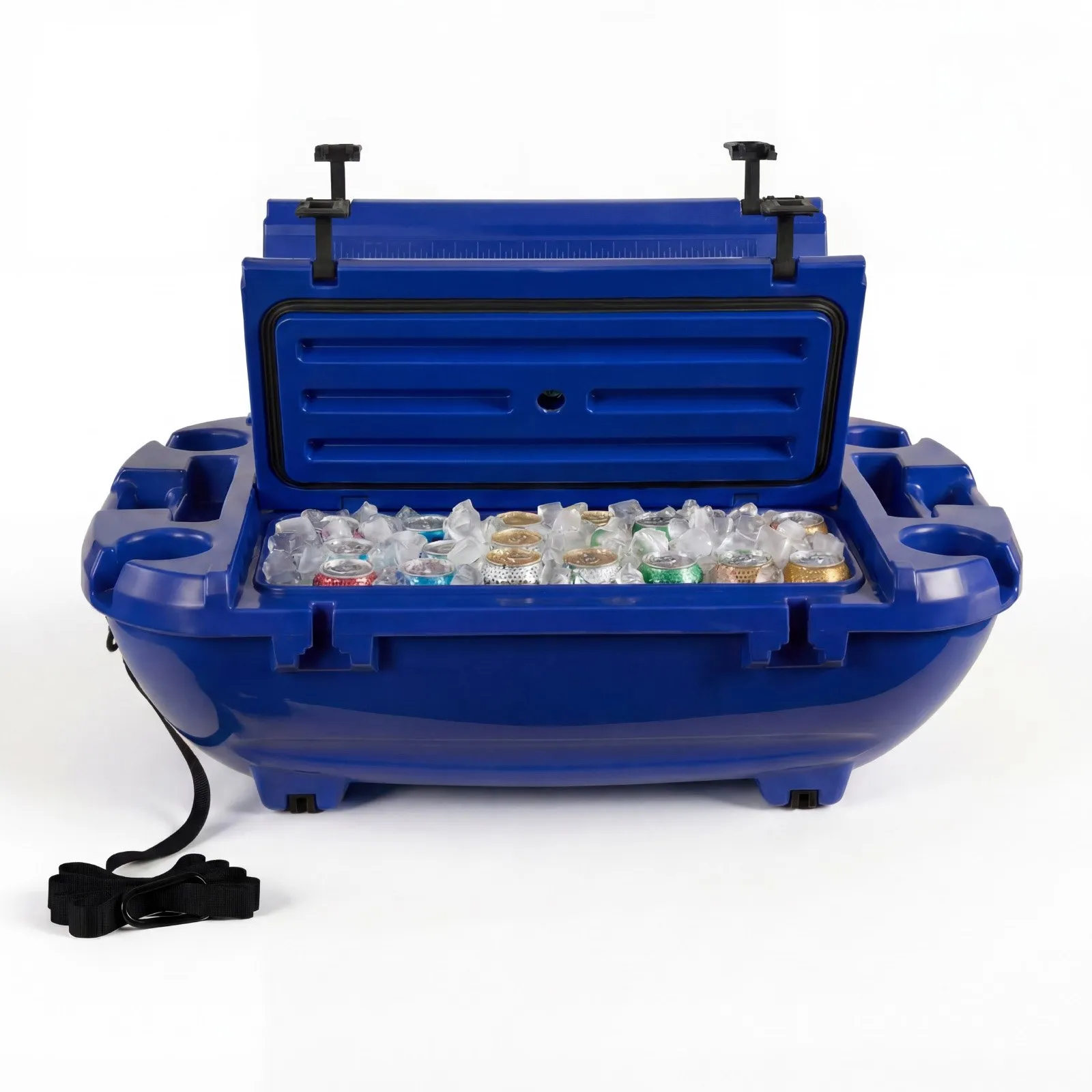 VEVOR Floating Cooler, 40 QT Floating Ice Chest with Dry Storage & Tow Rope, Premium LLDPE Amphibious Drink Cooler for Water & Land, Smooth Stable Cruiser on Lake, River, Pool, Beach, Kayak, Deep Blue