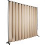 Suport separator perdea VEVOR, 8 x 10 ft, kit separator cameră cu 4 roți, cadru din aliaj de aluminiu, perdea opacă și geantă Oxford portabilă incluse, separator cameră extensibil pentru birou, bej pentru conferințe