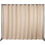 Suport separator perdea VEVOR, 8 x 10 ft, kit separator cameră cu 4 roți, cadru din aliaj de aluminiu, perdea opacă și geantă Oxford portabilă incluse, separator cameră extensibil pentru birou, bej pentru conferințe