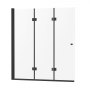 VEVOR Bathtub Shower Door, 1295 mm. W x 1422 mm. H, Frameless Foldable Hinged Shower Door, Tri-Fold Shower Glass Door with 6 mm Tempered Glass Door, 180° Rotating, and Folding Design, for Bathtub
