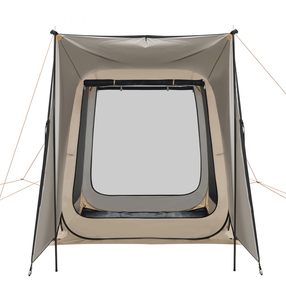 VEVOR Screen House Tent, 6 x 6 ft, 4-6 Person Pop Up SUV Tailgate Tent, Portable Screened in Canopy with Carry Bag, Netting Sides, for Car Camping, Garden, Patio, Backyard, Outdoor Activities, Beige