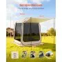 VEVOR Screen House Tent, 6 x 6 ft, 4-6 Person Pop Up Screen Tent with Extended Awning, Portable Screened in Canopy with Carry Bag, Netting Sides, for Patio, Backyard, and Outdoor Activities, Beige