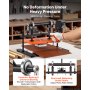 VEVOR Heated Leather Cutting Machine 360 x 260 mm Plate Stamping Machine, For Stamping, Leather Embossing & Die Cutting, 1.5 T Pressure, 12 mm Stroke, Dual Guide Shafts, Digital Control Panel
