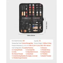 Leather Working Tools Kit 38 PCS Engraving Punching Stamping Sewing Tools