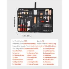 Leather Working Tools Kit 59 PCS Engraving Punching Stamping Sewing Tools