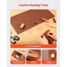 Leather Working Tools Kit 72 PCS Engraving Punching Stamping Sewing Tools