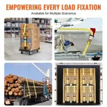 VEVOR Ratchet Tie Down Straps (10PK), 10000 lb Break Strength, Endless Ratchet with 10 Premium 2" x 30' Tie Downs Heavy Duty, Track Spring Fittings for Moving Securing Cargo, Appliances, Motorcycle