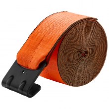 VEVOR Winch Straps Truck Straps 10.16 cm x 914.4 cm with Flat Hook for Towing