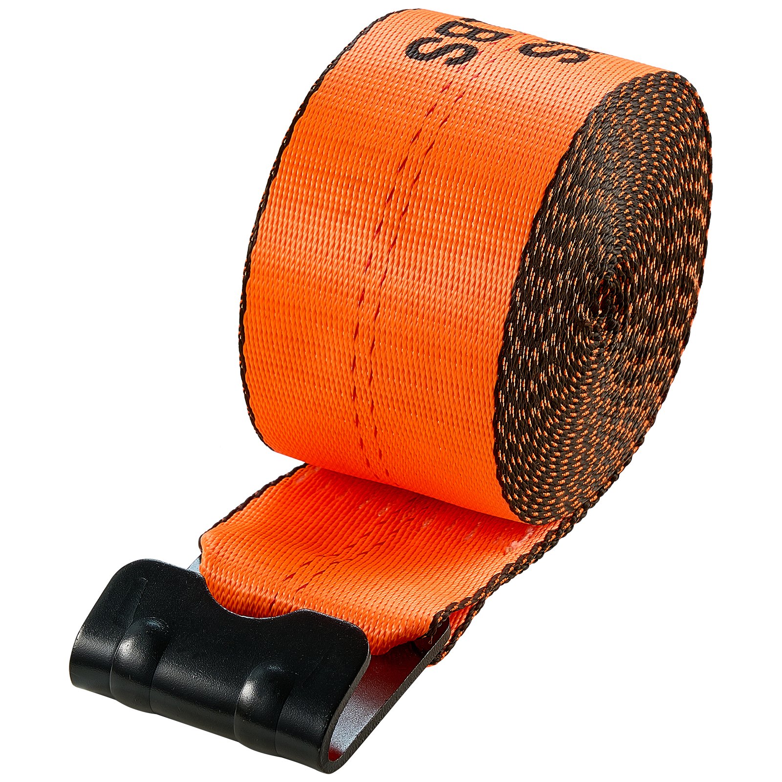 VEVOR Winch Straps, 10.16 cm x 914.4 cm Truck Straps with Flat Hook, 10 Pack Heavy Duty Trailer Straps with 8164.7 kg Break Strength, Cargo Tie-Down Straps, for Flatbeds, Trucks, Trailers & Farms