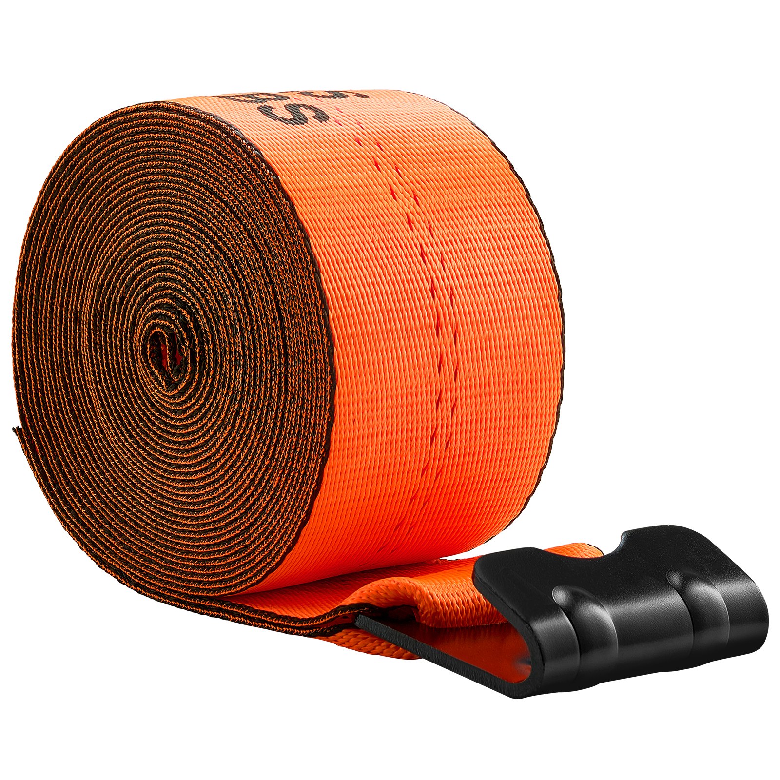 VEVOR Winch Straps, 10.16 cm x 914.4 cm Truck Straps with Flat Hook, 10 Pack Heavy Duty Trailer Straps with 8164.7 kg Break Strength, Cargo Tie-Down Straps, for Flatbeds, Trucks, Trailers & Farms