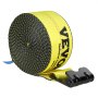 VEVOR Winch Straps, 4" x 30', 6000 lbs Load Capacity, 18000 lbs Break Strength, Truck Straps with Flat Hook, Flatbed Tie Downs Cargo Control for Trailers, Farms, Rescues, Tree Saver, Yellow (10 Pack)