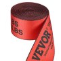 VEVOR Winch Straps, 10.2 cm x 9.1 m, 2722 kg Load Capacity, 8165 kg Breaking Strength, Truck Straps with Flat Hook, Flatbed Tie Downs Cargo Control for Trailers, Farms, Rescues, Tree Saver, Red (10 Pack)