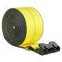 VEVOR Winch Straps, 10.2 cm x 12.2 m, 2722 kg Load Capacity, 8165 kg Break Strength, Truck Straps with Flat Hook, Flatbed Tie Downs Cargo Control for Trailers, Farms, Rescues, Tree Saver, Yellow (10 Pack)