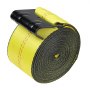 VEVOR Winch Straps, 10.2 cm x 12.2 m, 2722 kg Load Capacity, 8165 kg Break Strength, Truck Straps with Flat Hook, Flatbed Tie Downs Cargo Control for Trailers, Farms, Rescues, Tree Saver, Yellow (10 Pack)