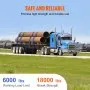 VEVOR Winch Straps, 4" x 30', 6000 lbs Load Capacity, 18000 lbs Breaking Strength, Truck Straps with Flat Hook, Flatbed Tie Downs Cargo Control for Trailers, Farms, Rescues, Tree Saver, Blue (10 Pack)