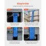 VEVOR Winch Straps, 4" x 30', 6000 lbs Load Capacity, 18000 lbs Breaking Strength, Truck Straps with Flat Hook, Flatbed Tie Downs Cargo Control for Trailers, Farms, Rescues, Tree Saver, Blue (10 Pack)