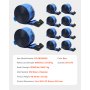 VEVOR Winch Straps, 10.2 cm x 9.1 m, 2722 kg Load Capacity, 8165 kg Breaking Strength, Truck Straps with Flat Hook, Flatbed Tie Downs Cargo Control for Trailers, Farms, Rescues, Tree Saver, Blue (10 Pack)