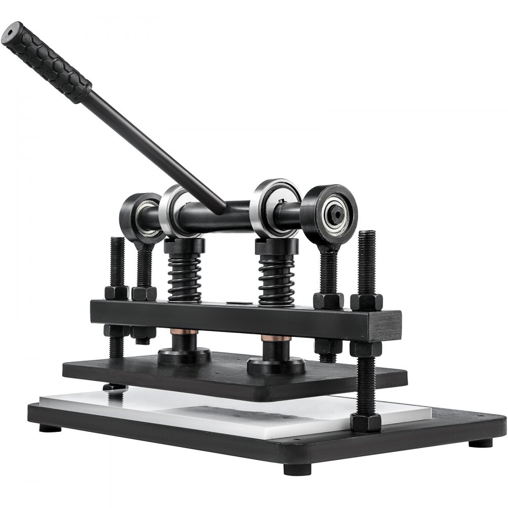 Máquina de corte de couro VEVOR 360x220mm Cortador manual de couro para serviço pesado Máquina de gravação de couro para molde de prensa manual Máquina de corte e vinco de couro para vários materiais