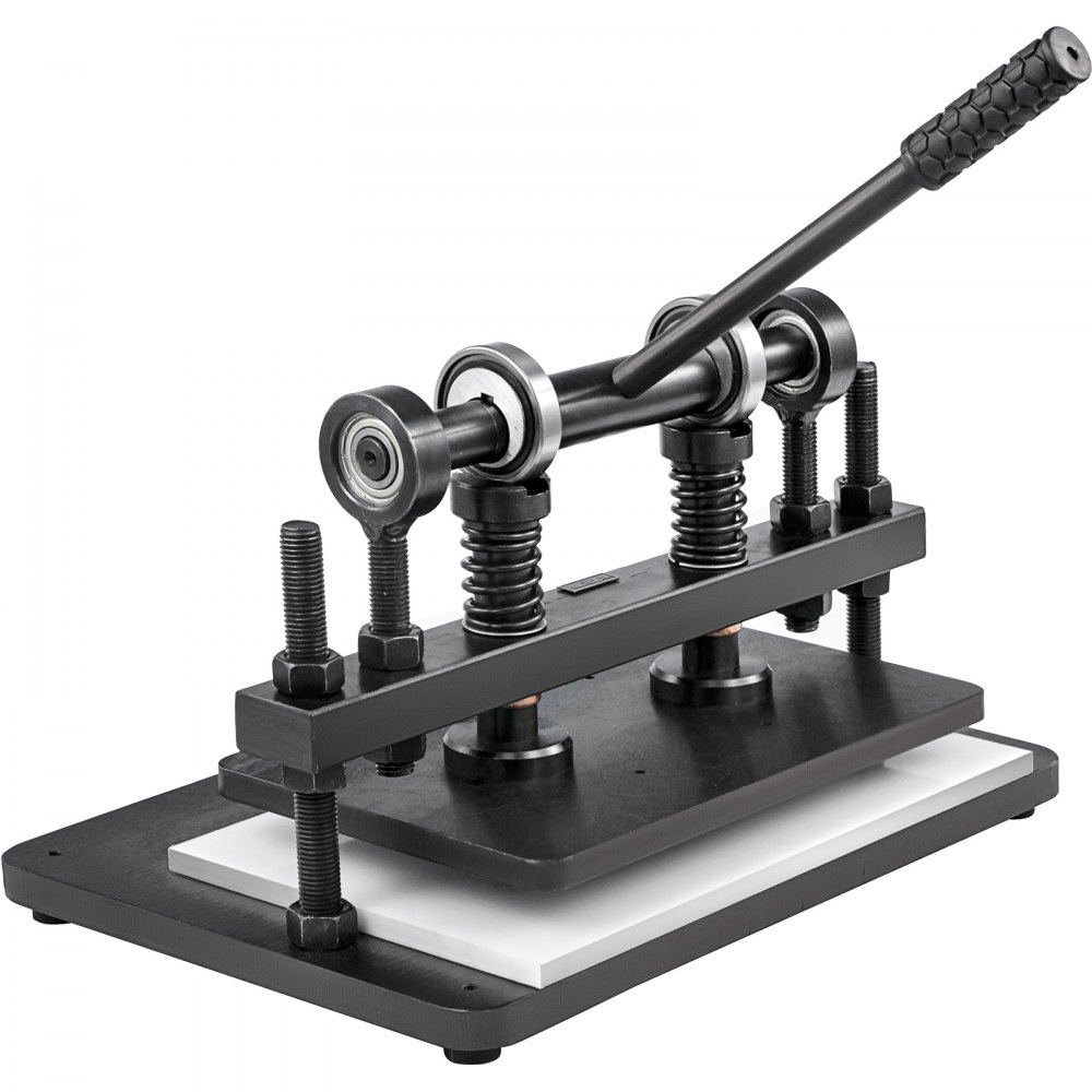 Máquina de corte de couro VEVOR 360x220mm Cortador manual de couro para serviço pesado Máquina de gravação de couro para molde de prensa manual Máquina de corte e vinco de couro para vários materiais