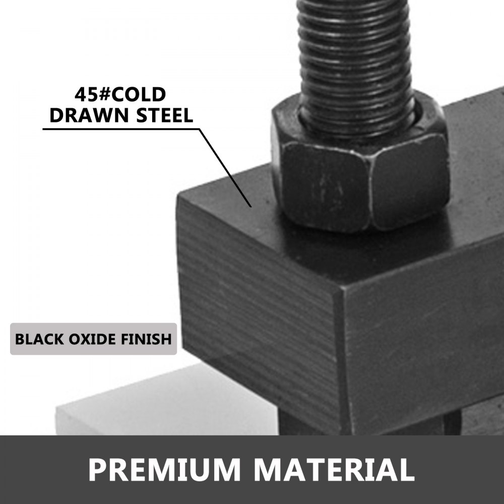 VEVOR leather cutting machine with 45# cold drawn steel and black oxide finish.