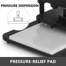 VEVOR Leather Cutting Machine Double Guiding Shaft Leather Embossing Machine with 260x120mm Upper Platen Max 10 mm Leather Die Cutter Suitable for Photo Paper PVC/EVA Sheet